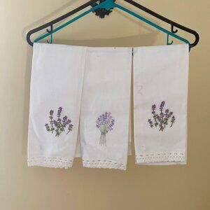 3 Stitched Tea Towels